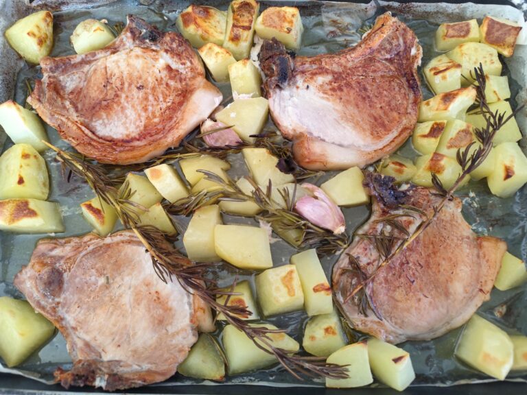 costolette al forno con patate