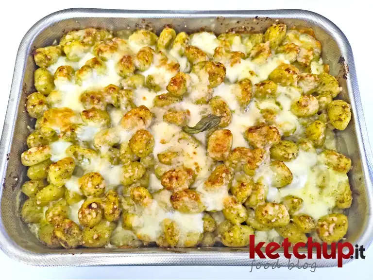 gnocchi al pesto e fiordilatte cottura al forno