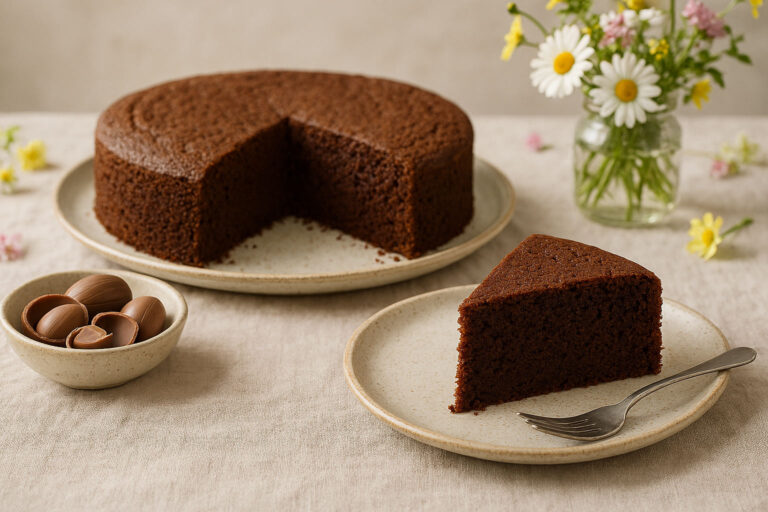 torta al cioccolato con le uova di pasqua